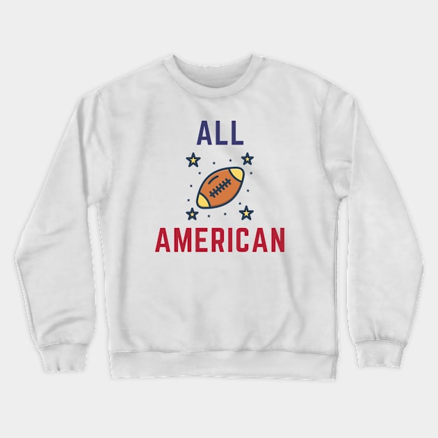 CW All American - Football Crewneck Sweatshirt by frantuli